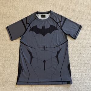 SuperX Apparel Shirt Men's Sz M Black Gray Performance Compression Batman MMA